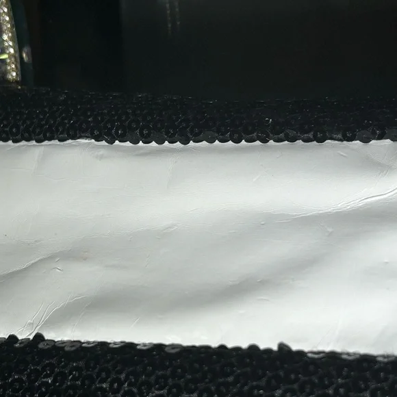 Kitson Los Angeles Black Sequin Tote Bag 22” x 19” x 3” NWOT - Picture 8 of 16